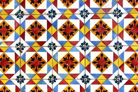 Detail of some typical portuguese tiles の写真素材
