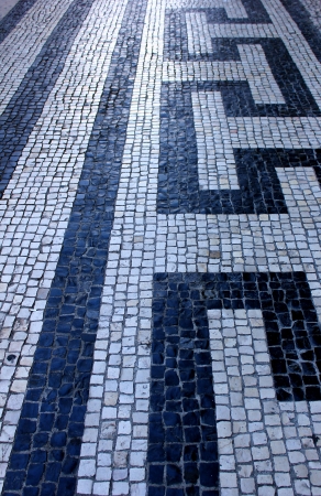Detail of a typical portuguese pavement in Lisbon.の写真素材