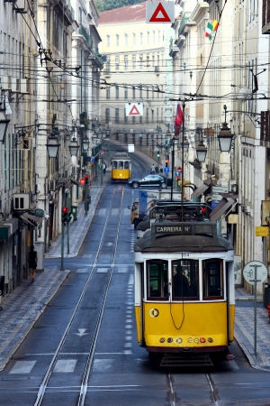 Tram, Lisbon, Portugalのeditorial素材
