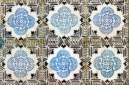 Detail of some typical portuguese tiles