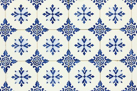Detail of some typical portuguese tilesの写真素材