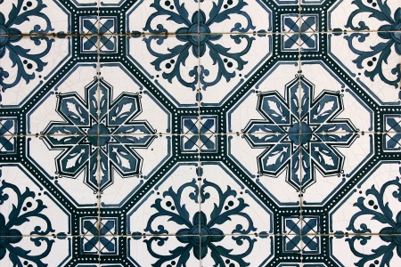 Detail of some typical portuguese tiles