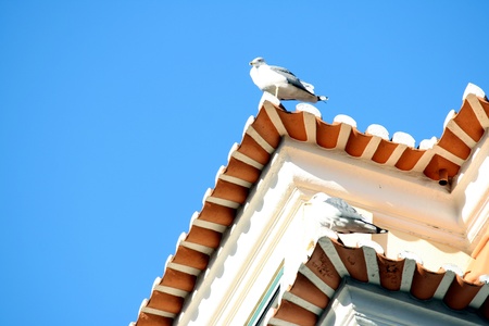 Detail of an old building at Lisbon, Portugalの写真素材