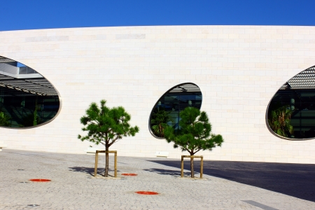 Detail of a modern building at Lisbon, Portugalのeditorial素材