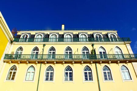 Detail of an old building at Lisbon, Portugalの写真素材