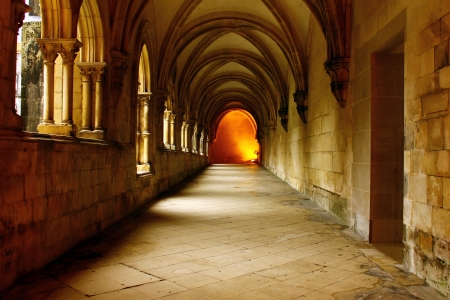 Alcobaca Monastery cloister, Alcobaca, Portugal
