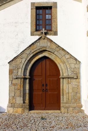 Detail of an old door, Marvao, Portugalの写真素材