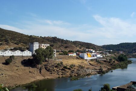 Guadiana river, Mertola, Portugalの写真素材