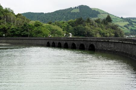 Lagoa das Sete Cidades, Sao Miguel, Portugalの写真素材