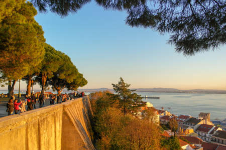 Saint George Castle, Lisbon, Portugalのeditorial素材