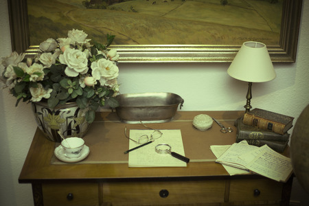 old house in vintage and retro styleの写真素材