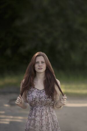 Young redhead womanの写真素材