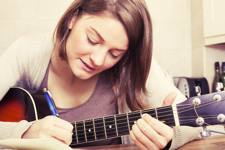 Writing a Songの写真素材