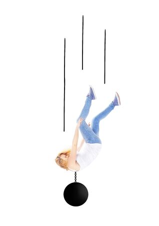 Woman fallingの写真素材