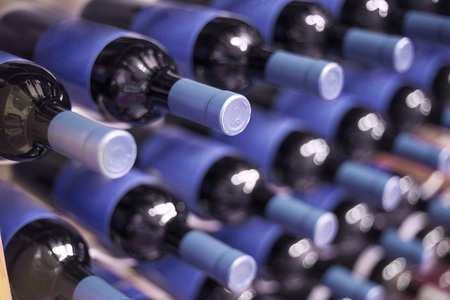 Wine cellar bottlesの写真素材