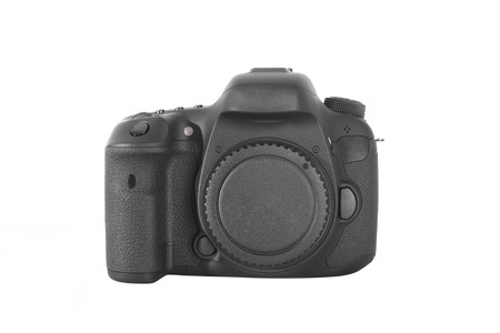 Isolated DSLR professional photo camera bodyの写真素材