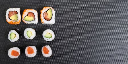 Sushi - Bird's-eye view - Copyspaceの写真素材