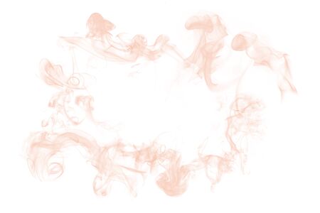 Bird's-eye view steam explosion - orange color - Copyspaceの写真素材