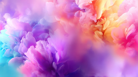 Gentle, ethereal abstract background featuring soft, cloud-like forms in pastel pink, purple, and blue, with subtle sparkles and luminous highlights. Perfect for wellness apps, meditation guides, or feminine branding. Evokes calm, serenity, and gentle joy. Ideal for social media posts, website backgrounds, or calming visual content.の素材