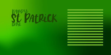 Vector illustration of Happy Saint Patricks Day logotype. Hand drawn typography badge with shamrock.のイラスト素材