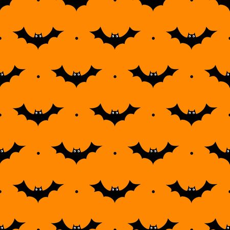 Seamless pattern with bats. Halloween background. Wallpaper, print, packaging, paper, textile...