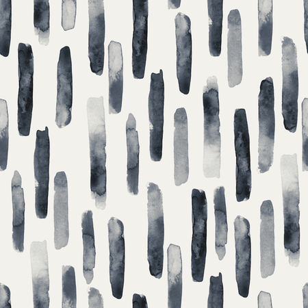 Watercolor long brush strokes background in monochrome colors. Water color colorful lines seamless pattern. Hand painted abstract illustration for textile, poster, covers etc.の写真素材