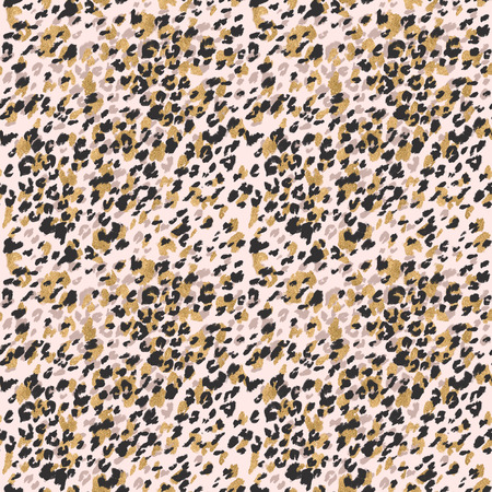 Animal skin seamless pattern. Leopard`s spotted fur imitation. Creative leopard rosettes background...