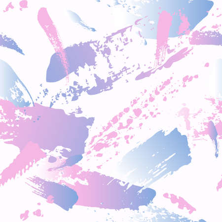 Abstract background with rough brush strokes and grunge texture. Gradient seamless pattern. Colorful background in pink and blue colors. Abstract vector illustrationのイラスト素材