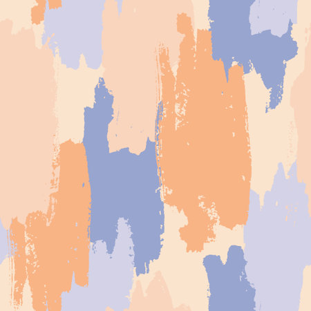 Abstract grunge textured blobs seamless pattern. Hand drawn colorful paint strokes background. Decorative ink shapes illustration for wrapping, textile, fabric, wallpaper etc. Vector artのイラスト素材