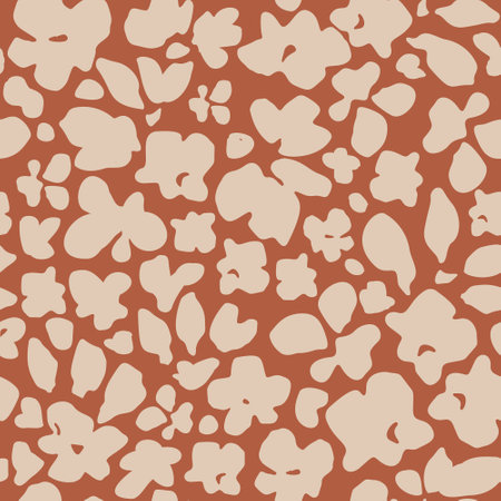 Beautiful floral seamless pattern. Cute natural background with small flowers. Hand drawn grunge flowers wallpaper. Simple daisy vector print for spring textile, fabric designのイラスト素材