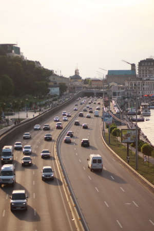 road traffic view from the bridge