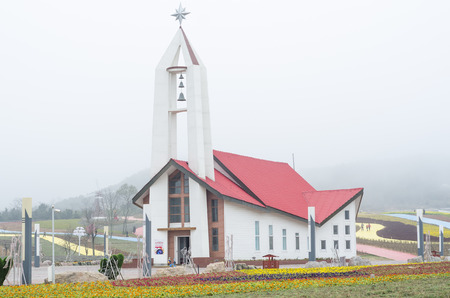 church at 
Qingdao Wetland Parkのeditorial素材