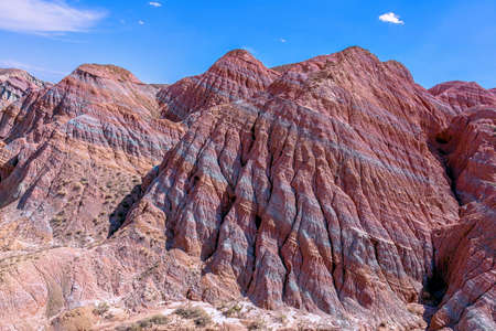 Filmed in the Baili Danxia Scenic Spot on the Internet celebrity S101 highway in Changji City,...