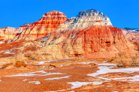 Photographed at Wucaicheng Scenic Area, Jimsar County, Changji Hui Autonomous Prefecture, Xinjiang, China.の写真素材