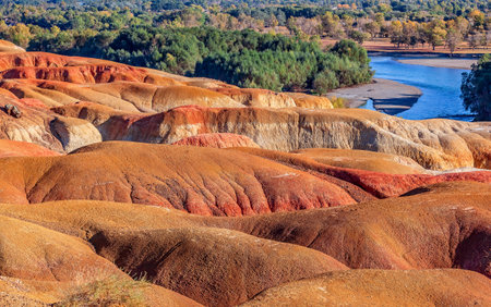 Photographed at Wucaitan Scenic Area in Burqin County, Altai Region.の写真素材