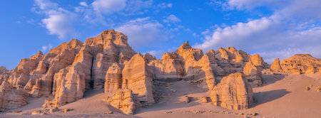 Photographed at Dahaidao Scenic Area, Wubao Township, Yizhong District, Hami City, Xinjiang, China.の写真素材