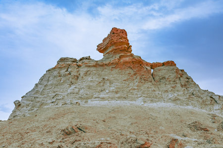 The Longcheng Yadan landform was photographed in Ruoqiang County, Bayingolin Mongol Autonomous Prefecture, Xinjiang, China.の写真素材