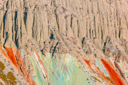 Photographed in the Kuitun River Grand Canyon, Kuitun City, Ili Kazakh Autonomous Prefecture, Xinjiang, China.の写真素材