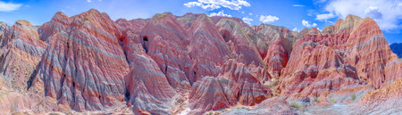 Photographed in Hutubi County, Changji Hui Autonomous Prefecture, Xinjiang, China, on Highway S101.の写真素材