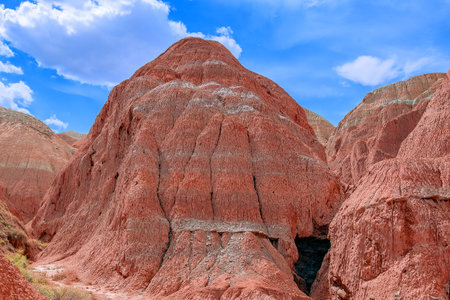 Photographed in Hutubi County, Changji Hui Autonomous Prefecture, Xinjiang, China, on Highway S101.の写真素材