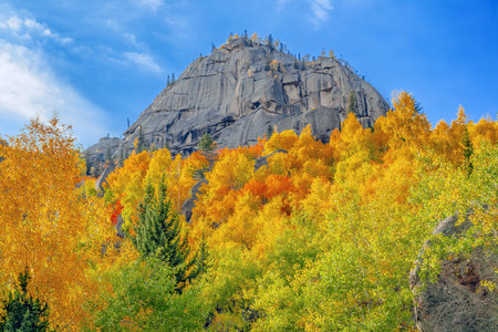 Photographed in Keketuohai Town, Fuyun County, Altai Prefecture, Xinjiang, China.の写真素材