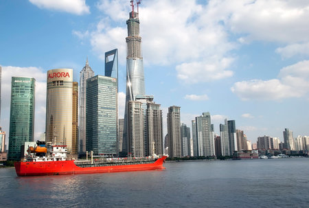 Shanghai, China - november 4: Pudong district of Shanghai city on 4th of November 2013, China. This...