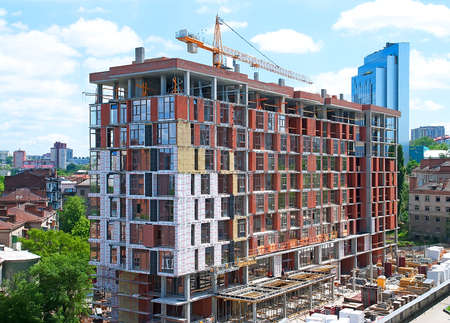 Construction of a new building using modern technologies