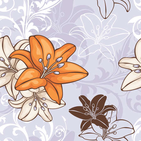 seamless floral pattern vector illustrationのイラスト素材