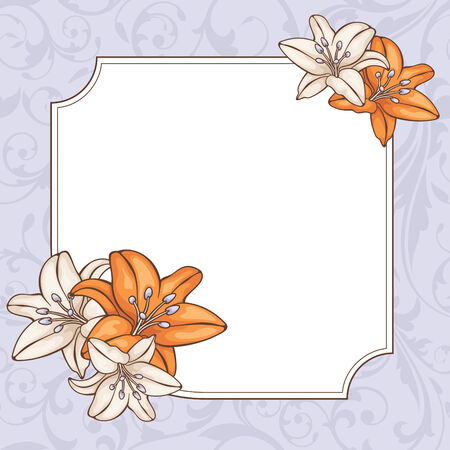 abstract floral card vector illustrationのイラスト素材
