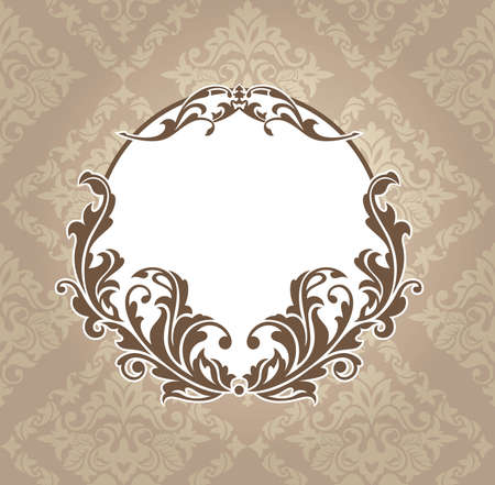 abstract vintage frame vector illustrationのイラスト素材