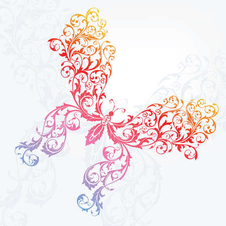 floral butterfly background vector illustrationのイラスト素材