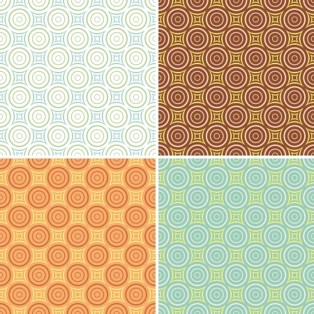 abstract seamless pattern in 4 color variationsのイラスト素材