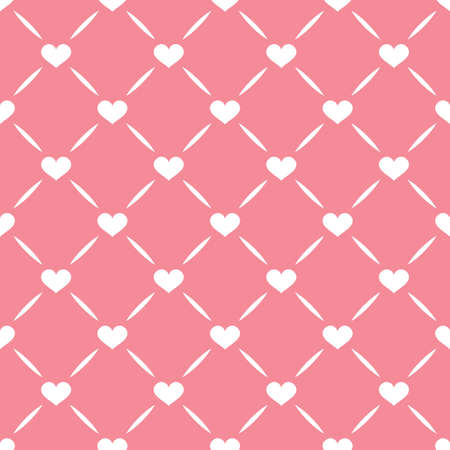 abstract seamless ornament pattern with hearts vector illustrationのイラスト素材
