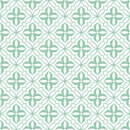 Seamless pattern with geometric and  floral elements. Vector illustrationのイラスト素材